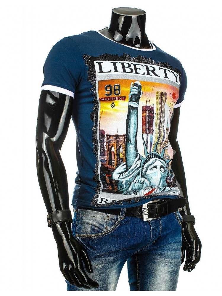Marškinėliai Liberty (Tamsiai mėlyni)