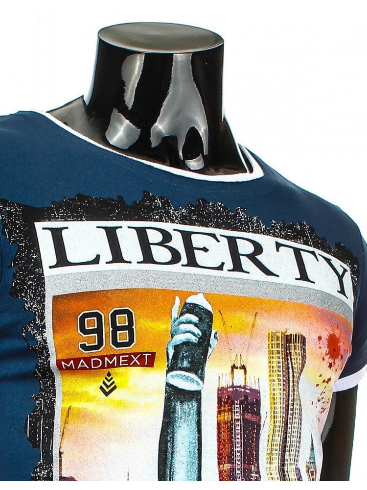 Marškinėliai Liberty (Tamsiai mėlyni)