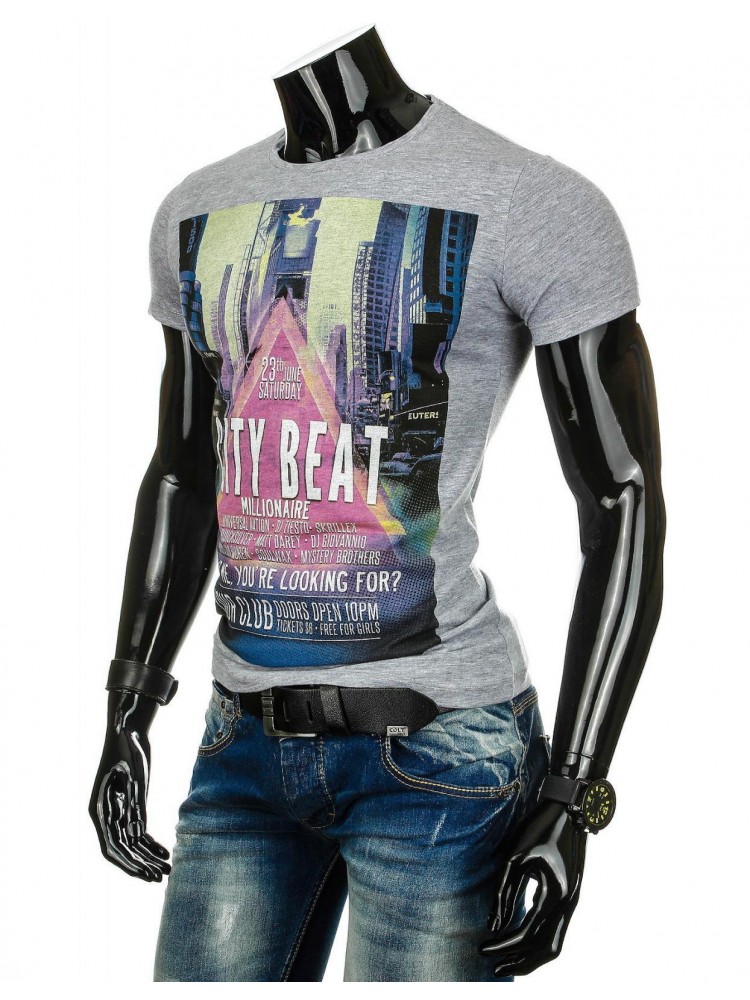 Marškinėliai City Beat (Pilki)