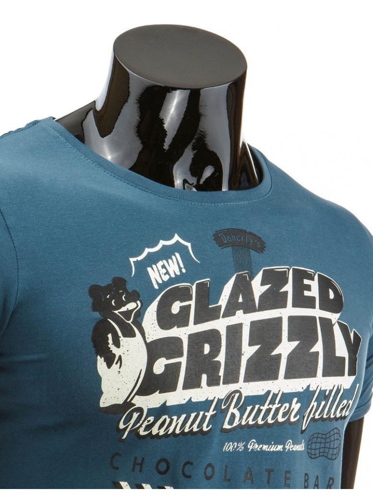 Marškinėliai Grizzly (Jūros spalva)